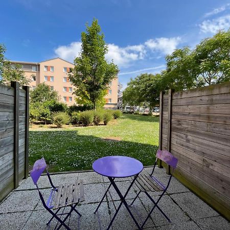 Acajou, Studio Avec Terrasse Et Parking Prive Caen Exterior photo